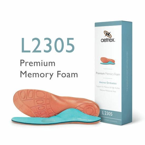 AETREX Men's Premium Memory Foam Orthotics W/ Metatarsal Support