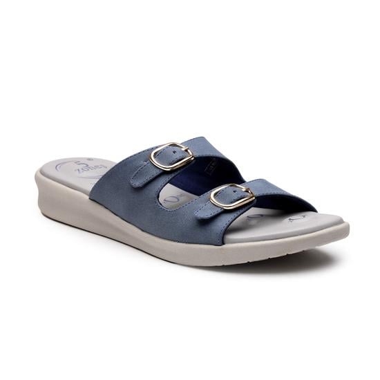 Women Blue Casual Slip Ons