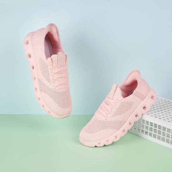 Women Peach Casual Walking Shoes