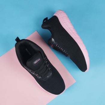Walkway Women Black Sports Walking Shoes(SKU: 36-49-11-37)