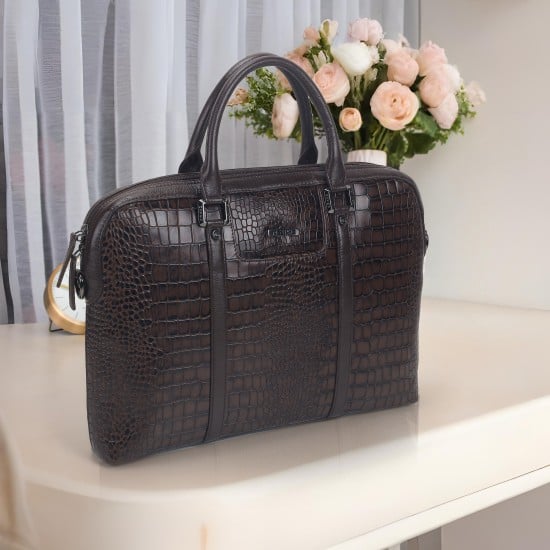 Unisex Brown Laptop Bags