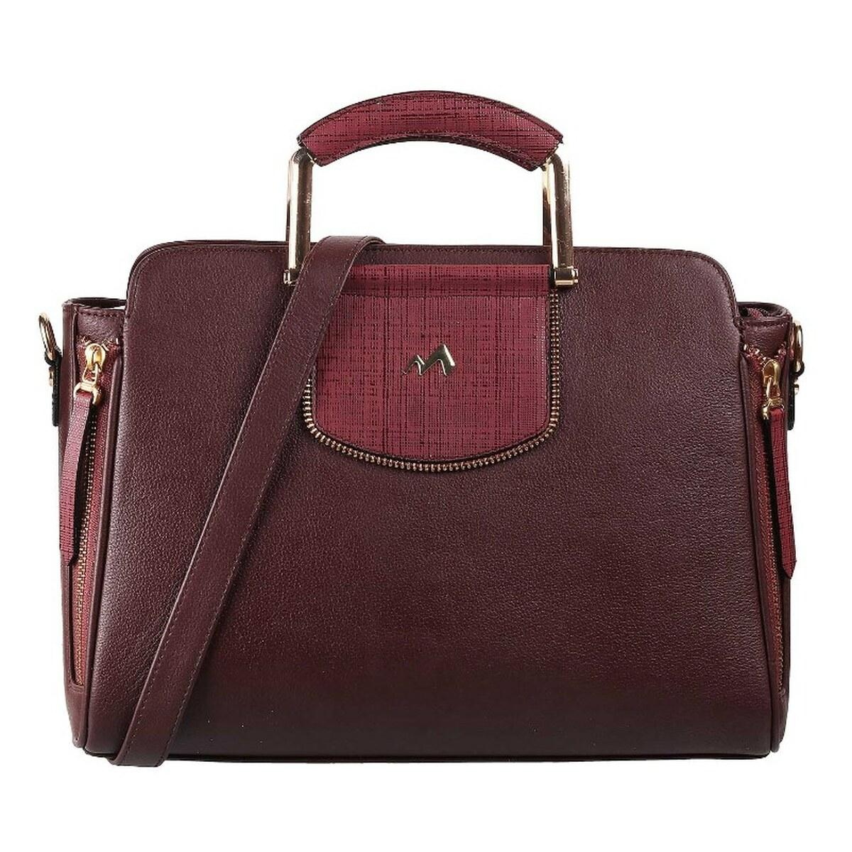 OLIVE bucket bag in burgundy calfskin leather | TSATSAS