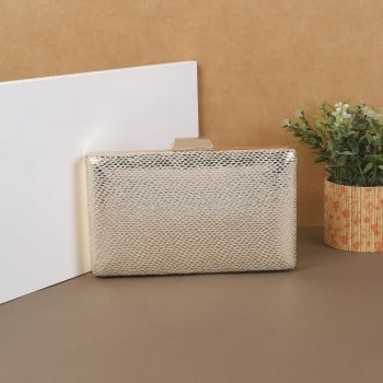 Walkway Women Gold Clutch(SKU: 38-168-15-10)