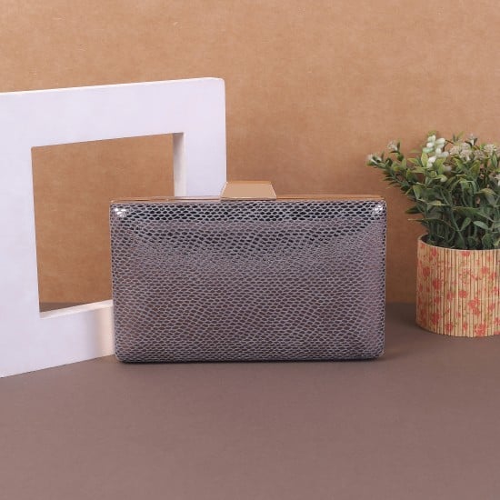 Women Gun-metal Clutch