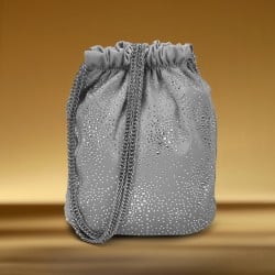Women Gun-metal Potlis