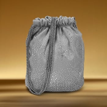 Metro Women Gun-metal Potlis(SKU: 38-181-29-10)