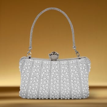 Metro Women Off-white Evening Bag(SKU: 38-185-66-10)
