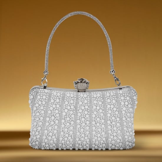 Women Off-white Evening Bag