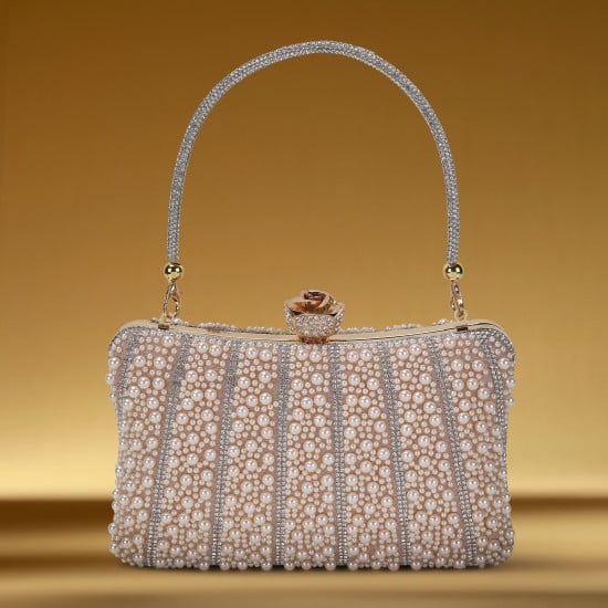 Women Peach Evening Bag