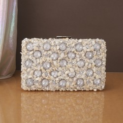 Women Silver Evening Bag
