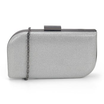 Metro Women Silver Clutch(SKU: 38-200-27-10)