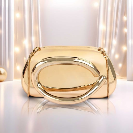 Women Gold Evening Bag