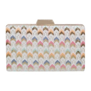 Walkway Women Gold Clutch(SKU: 38-23-15-10)