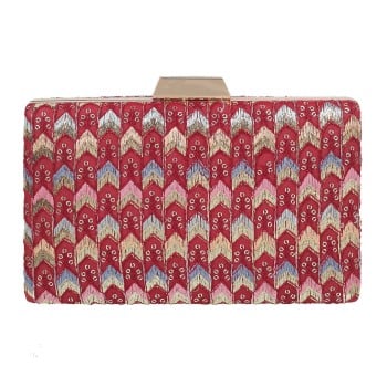Walkway Women Maroon Clutch(SKU: 38-23-44-10)