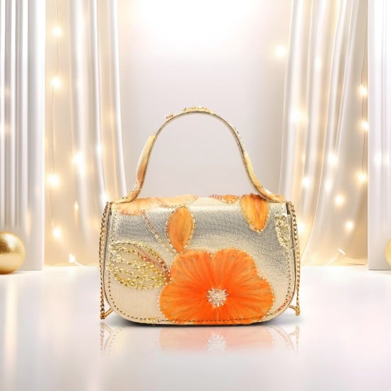 Women Gold Evening Bag