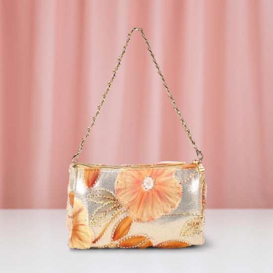 Women Gold Evening Bag