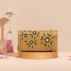 Women Gold Clutch
