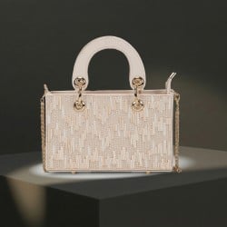 Women Off-white Satchel Bag
