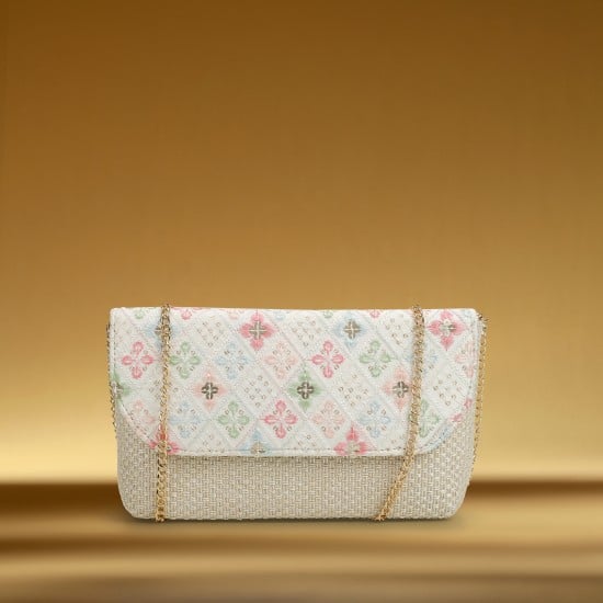 Women Off-white Evening Bag