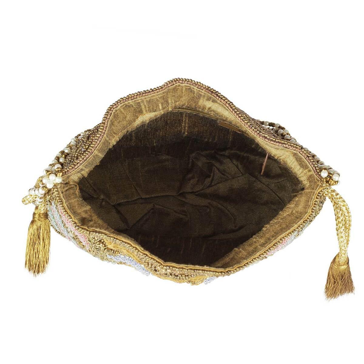 la terre fashion black and gold fringe purse | Fringe purse, Gold fringe,  Black fashion