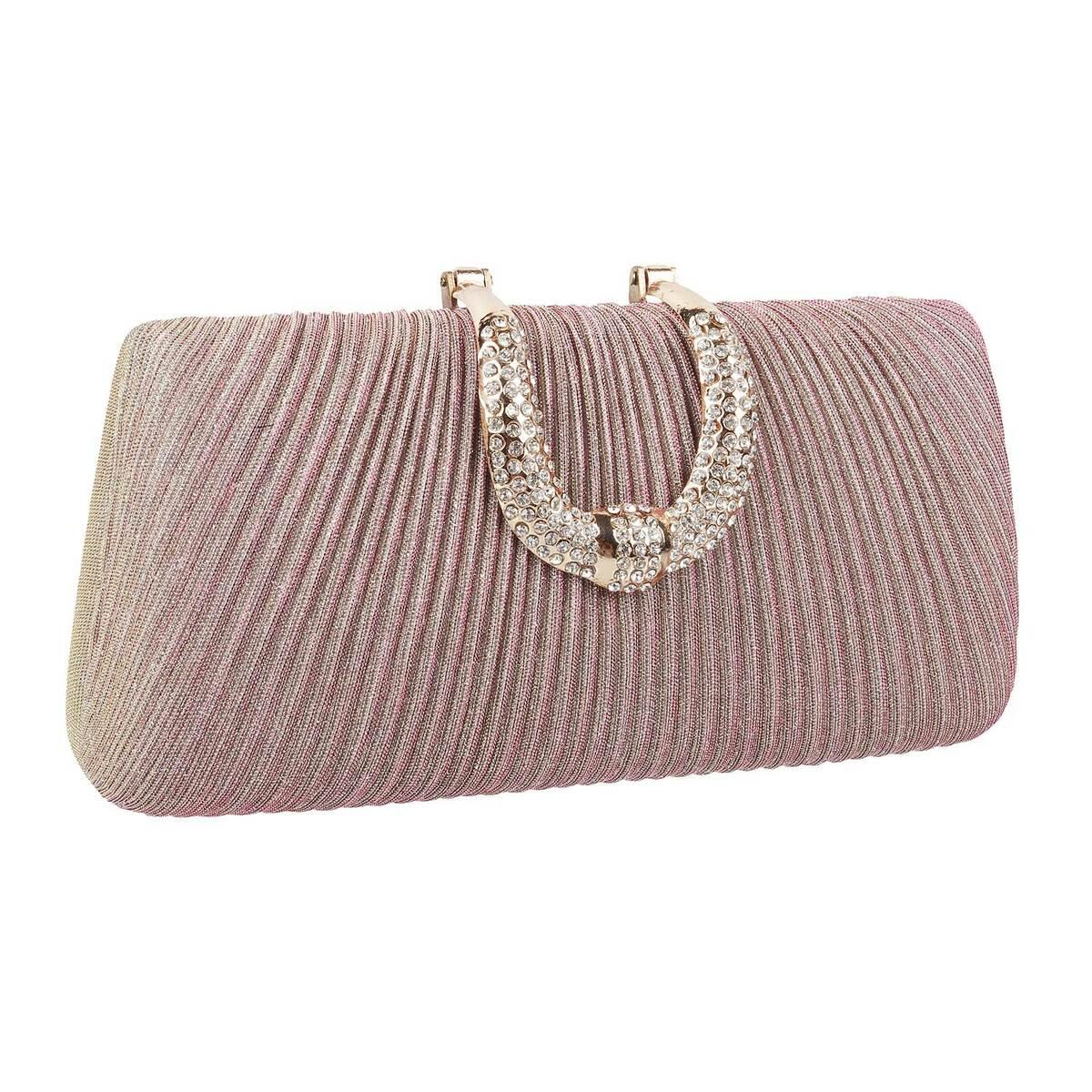 Rose deals gold clutch