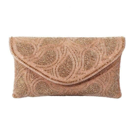 Metro Rose-Gold Hand Bags Envelope Clutch