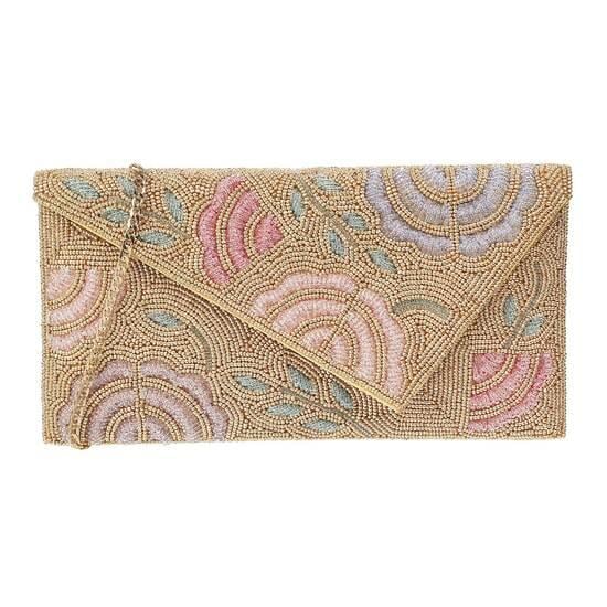 Metro Gold Hand Bags Envelope Clutch