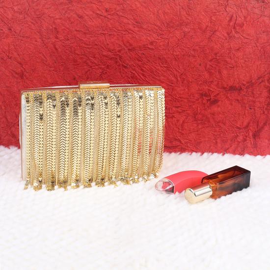 Women Gold Clutch