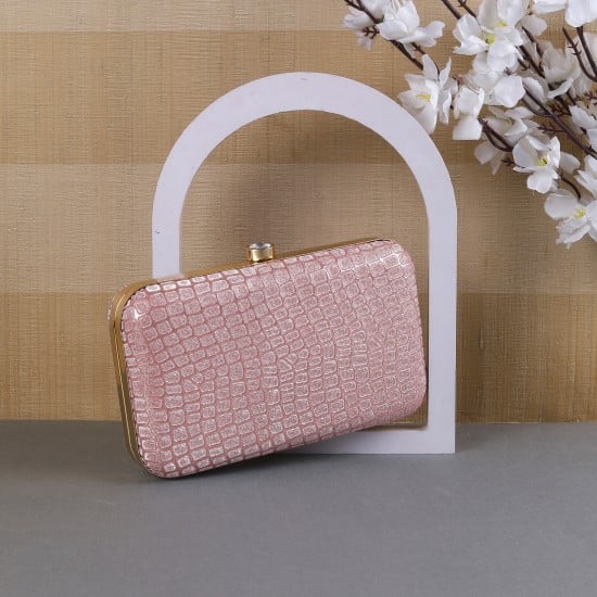 Women Rose-gold Clutch