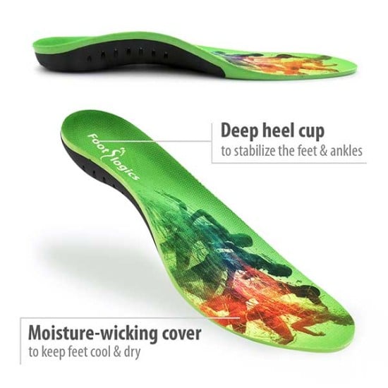 Footlogics  Mens Light-green Sports Insole