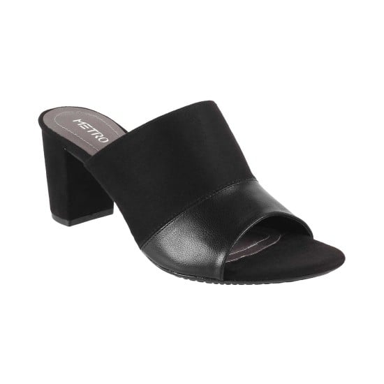 Women Black Casual Slip Ons