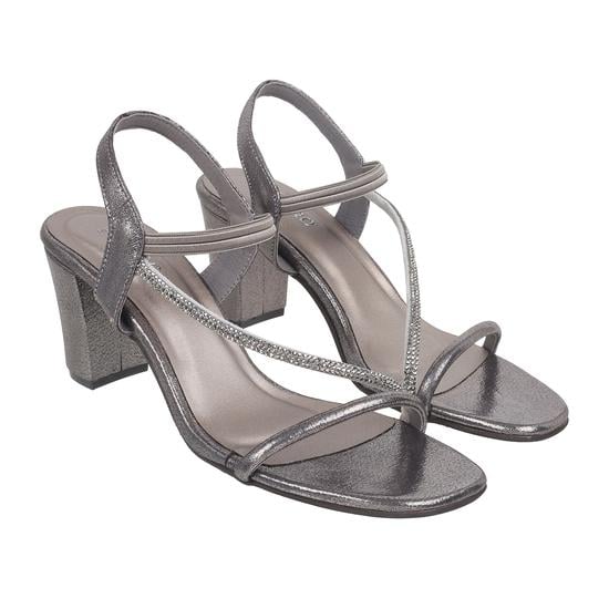 Women Gun-Metal Party Sandals