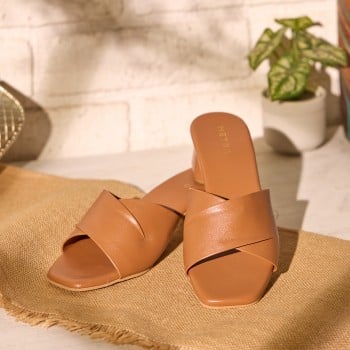 Metro Women Tan Casual Slip Ons(SKU: 40-144-23-36)