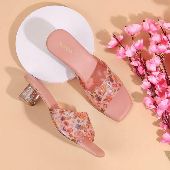 Women Peach Casual Sandals