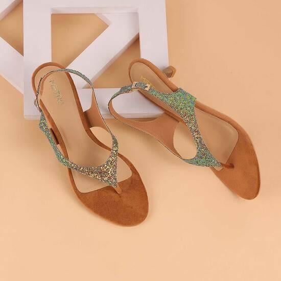 Women Beige Party Sandals