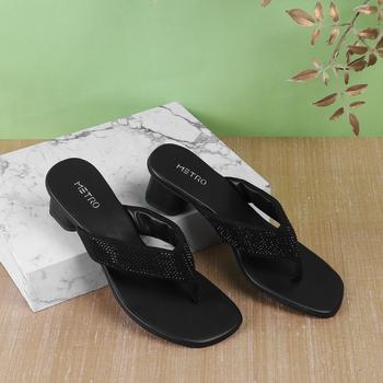 Metro Women Black Casual Slip Ons(SKU: 40-226-11-36)