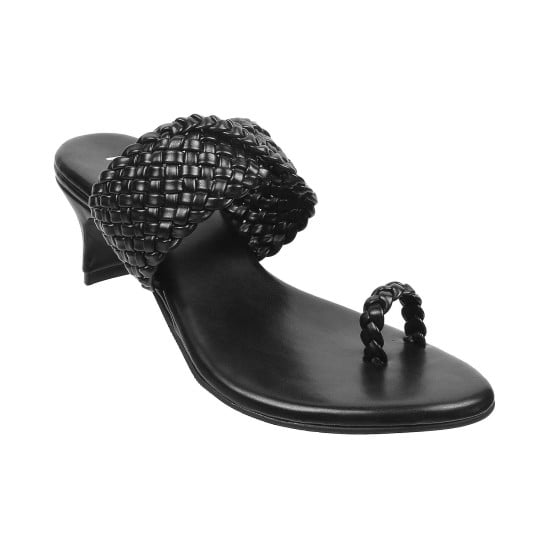 Women Black Casual Slip Ons