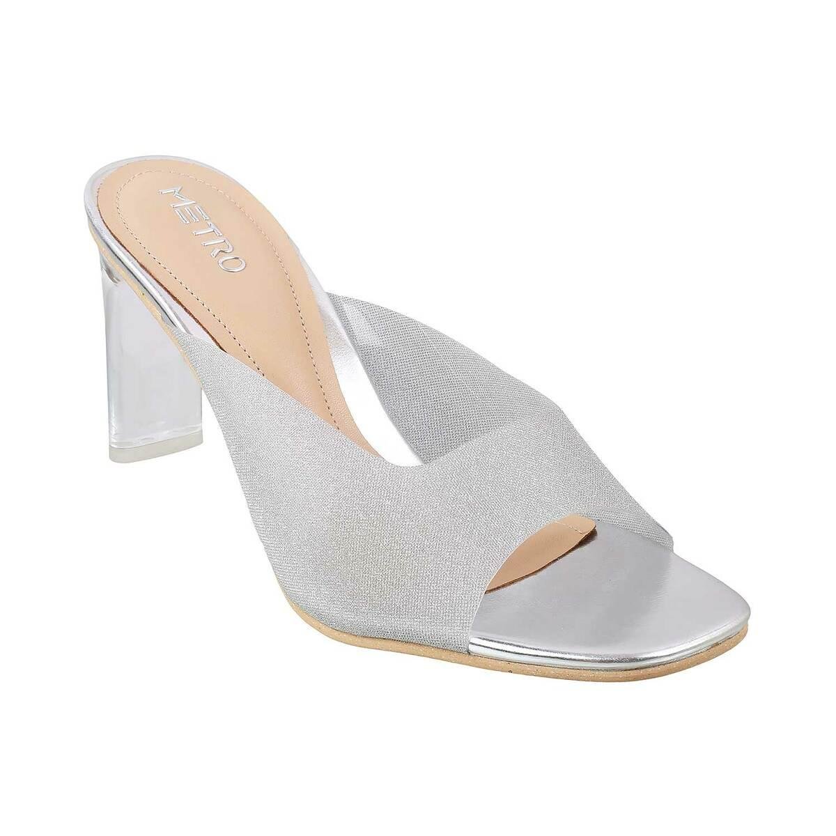 Womens silver discount slip on shoes