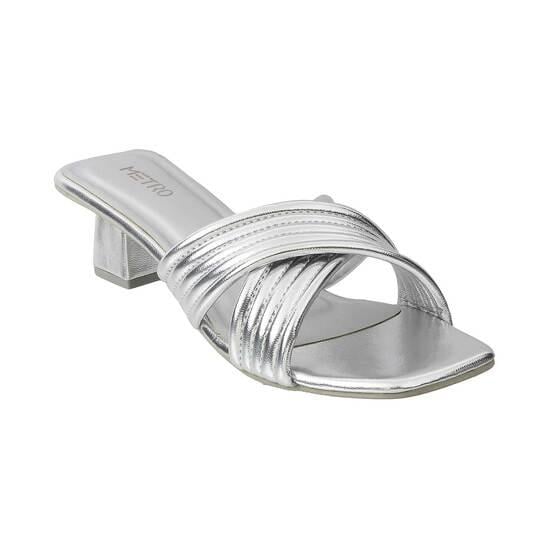 Women Silver Casual Slip Ons