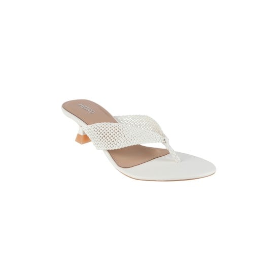 Women White Casual Slippers