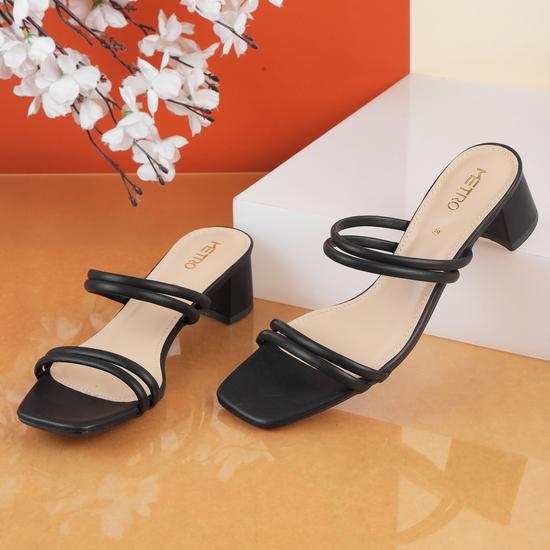 Women Black Casual Slip Ons