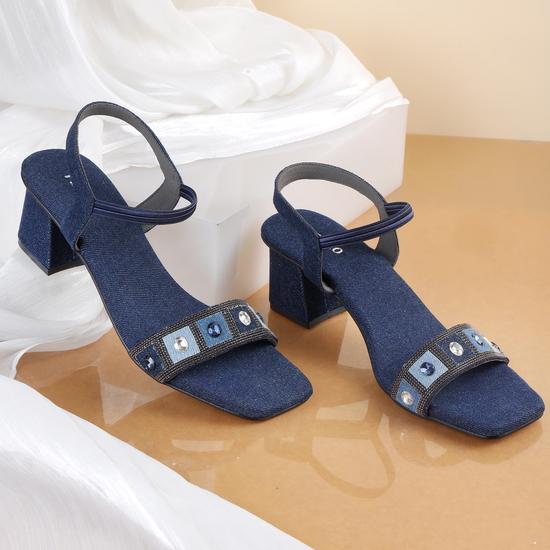 Women Blue Casual Sandals
