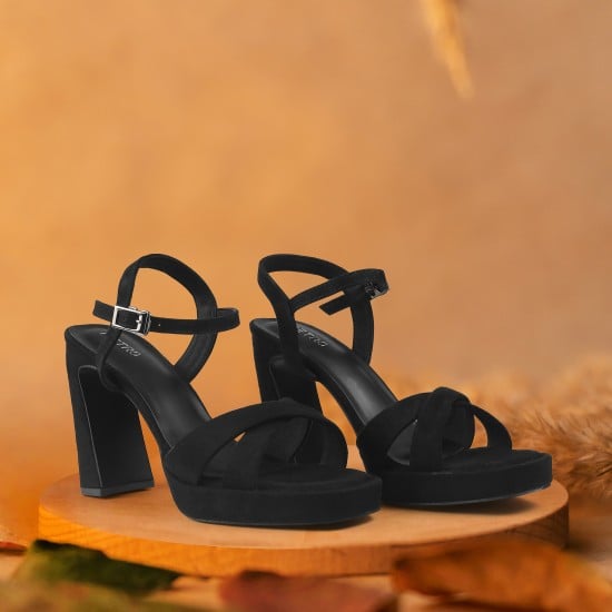 Women Black Party Sandals