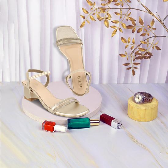 Women Gold Casual Sandals