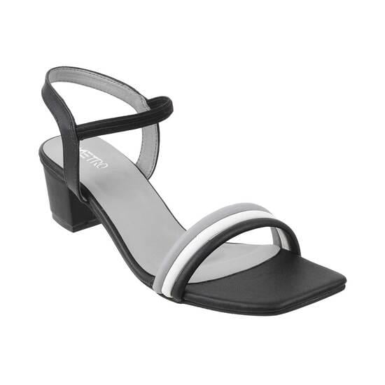 Metro Black Casual Sandals