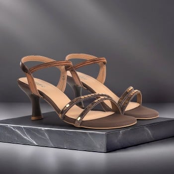 Metro Women Brown Party Sandals(SKU: 40-318-12-36)