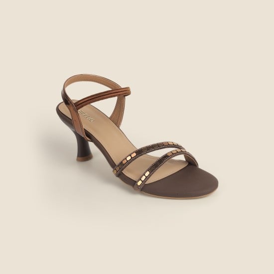Women Brown Party Sandals