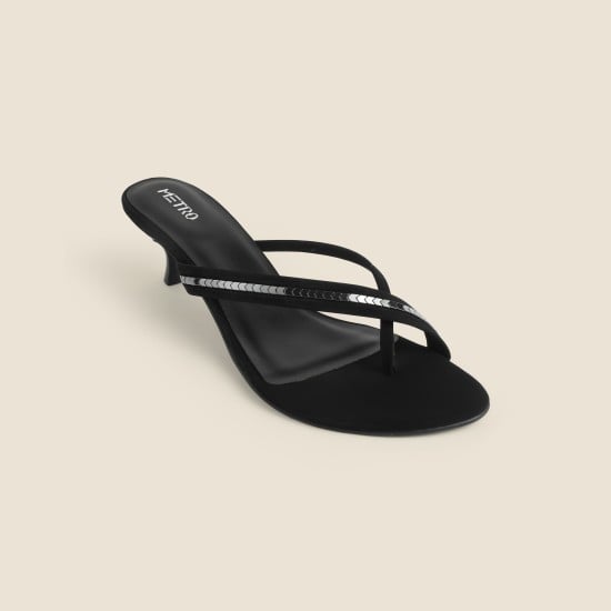 Women Black Casual Slip Ons