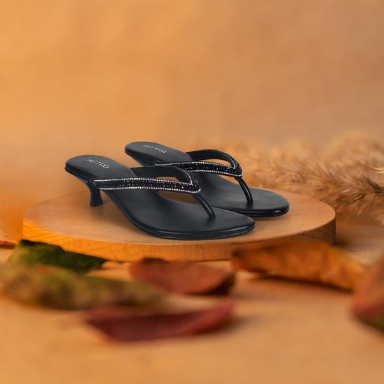 Women Black Casual Slip Ons