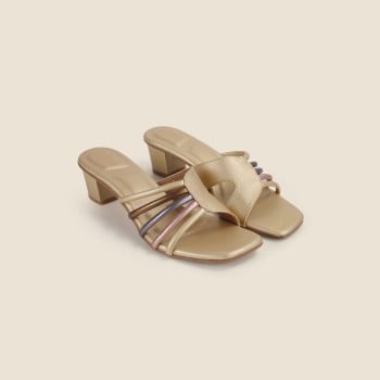 Metro Women Gold Casual Slip Ons(SKU: 40-336-15-38)
